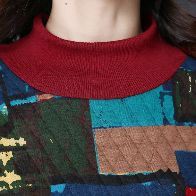 Loose print Plush dress