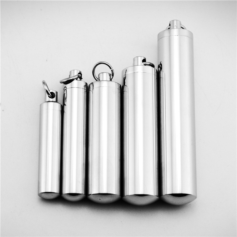 Openable stainless steel creative perfume bottle necklace pendant