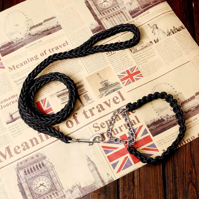 Strong quality dog Leashes Updated color col stereotyped rope Large Dog Leashes with P chain for Great strength dog Black Powder - Shop at LoveMi