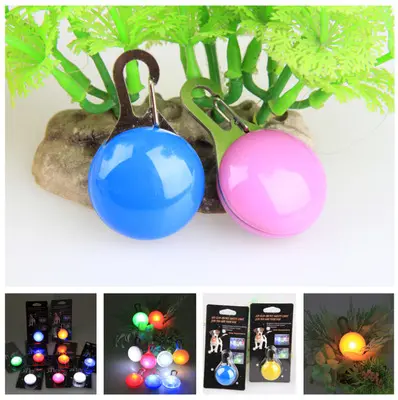Dog LED glowing pendant necklace Safety puppy