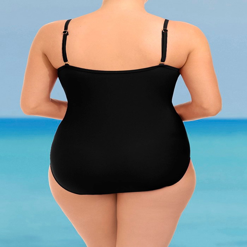 new suit Color Explosion size Siamese swimsuit Sexy Swimwear bikinis backless cover large belly