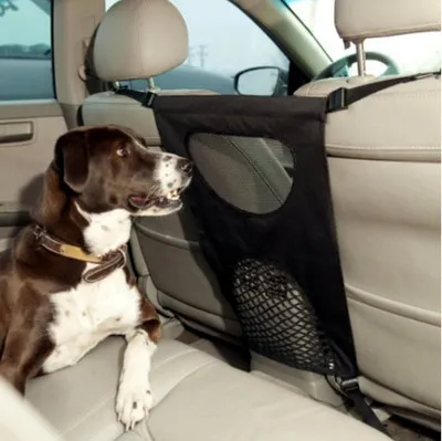 Pet car supplies Car rear seat pet guardrail Car pet isolation protection Dog car block Black - Shop at LoveMi