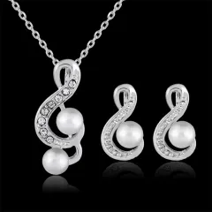 Fashion pearl two sets of simple and elegant bride wedding jewelry set Danbi jewelry - View 1