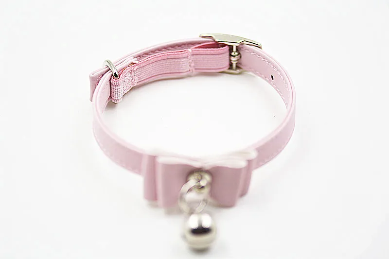Hot Pet Collar Bow Tie Bell Collar Cute Bell Small Dog Collar,collar, Sales - Pink