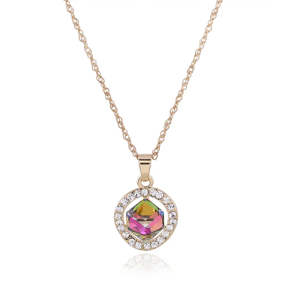 Bridal Necklace, earrings set, crystal jewelry, color