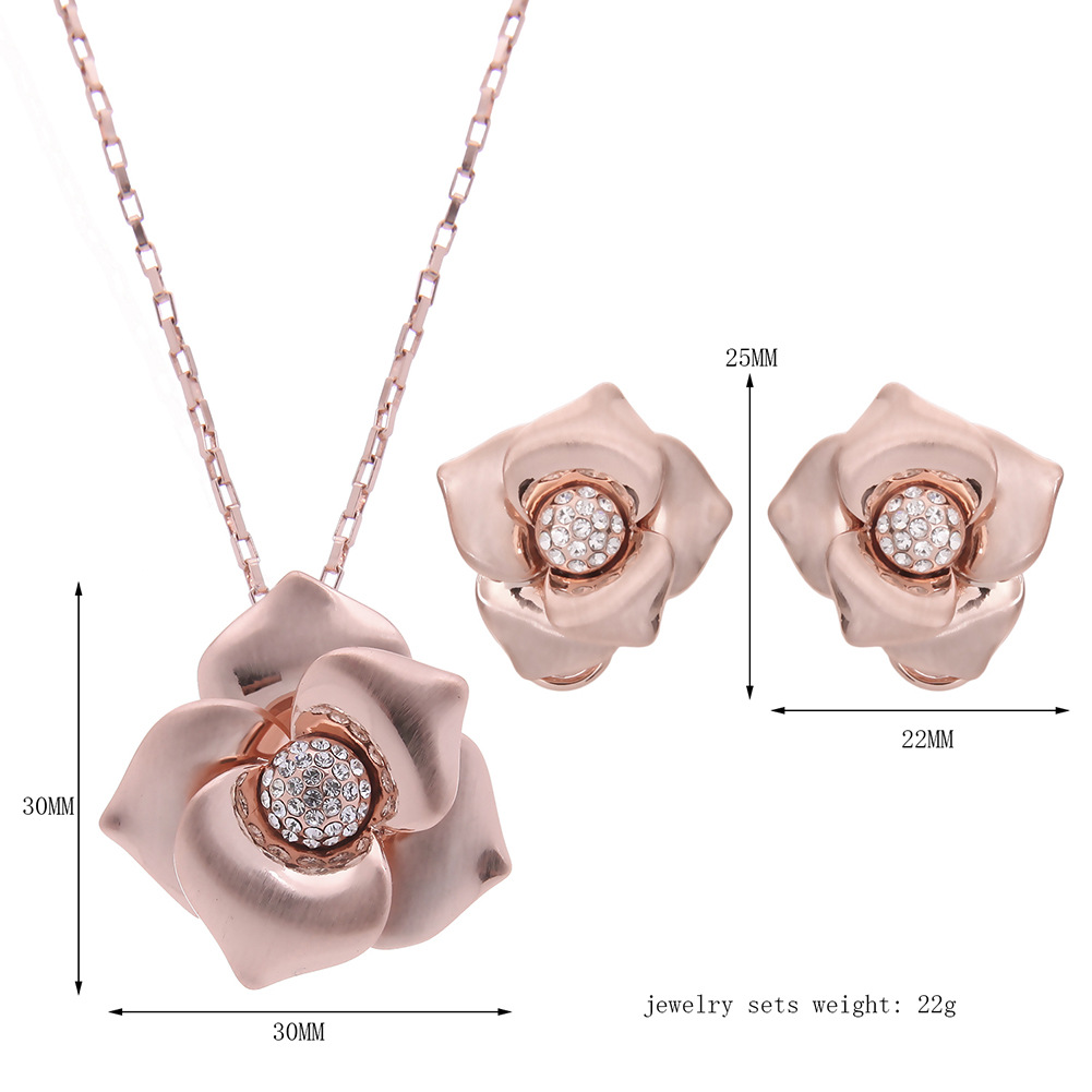 Foreign trade goods bride wedding jewelry necklace set ball drill Europe party dress Earrings Jewelry Factory Direct — foto 2