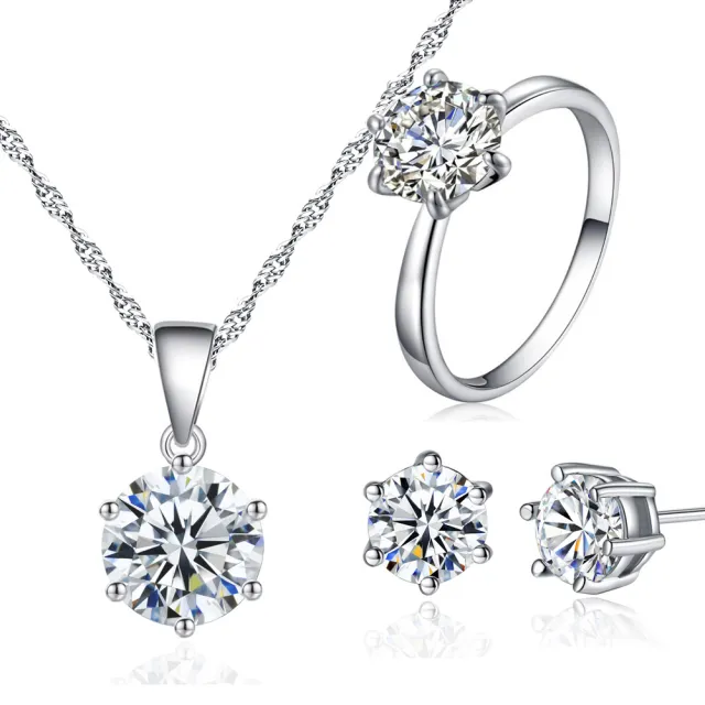 Korean Fashion Bridal Wedding Jewelry Set Open Size For Ring - Shop at LoveMi