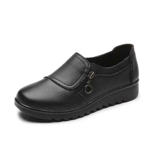 The spring and autumn new shoes in old mama shoes Wenzhou shoes shoes old flat shoes trade Black - Shop at LoveMi