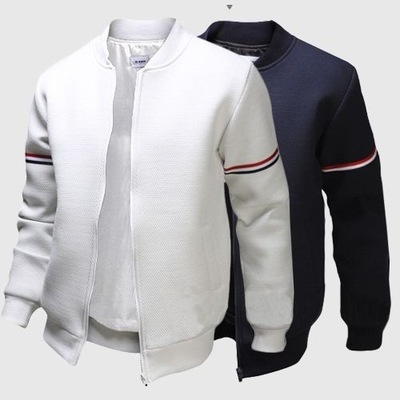 Casual Ribbon Decorative Stand Collar Jacket Men's Fashion Jacket