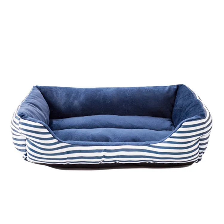 Retro square pet nest luxurious pet sofa nest - Blue