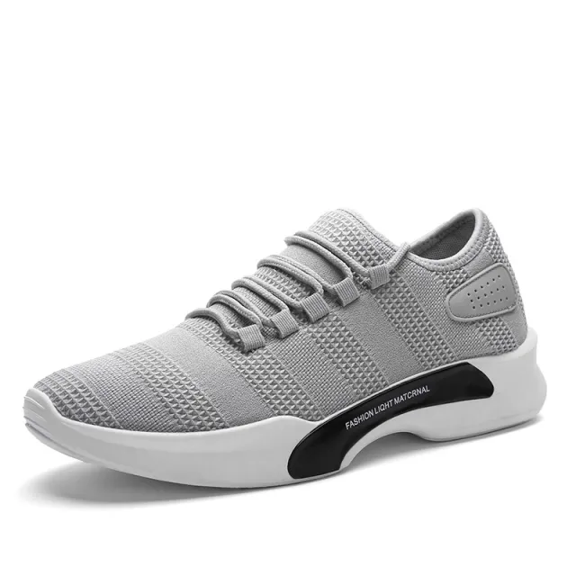 Breathable Men's Shoes Casual Sports Net Shoes Gray - Shop at LoveMi