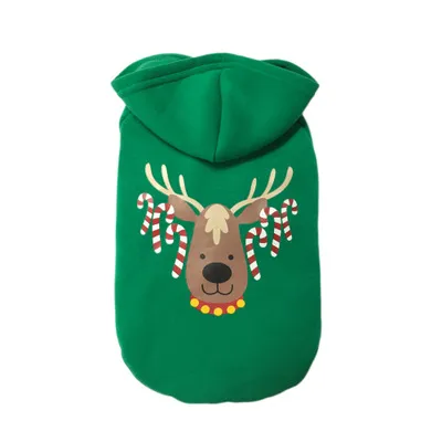 Dog Christmas Clothes Small Medium sized Dog Autumn Winter Pet Sweater Green - Shop at LoveMi