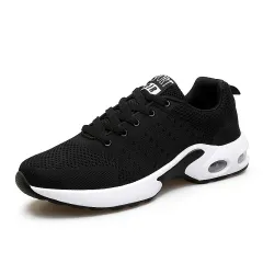 Korean fashion Campus Style Couple Running Shoes - Black - View 1