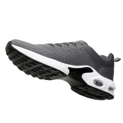 Korean fashion Campus Style Couple Running Shoes - Grey - View 1