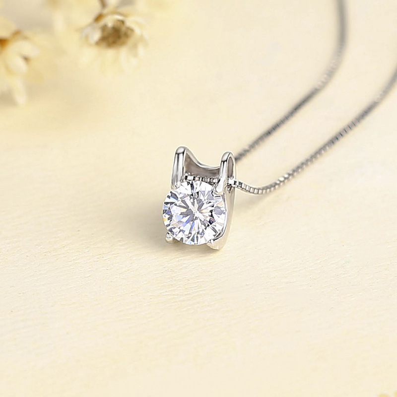 My first half S925 Silver Pendant with Ma Yili Diamond Pendant Necklace female new jewelry wholesale