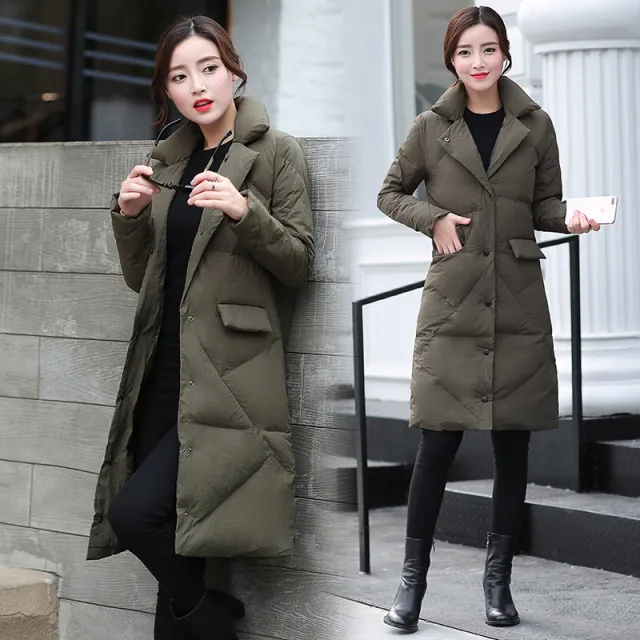 Lightweight down collar cotton jacket suit tide Armygreen - Shop at LoveMi