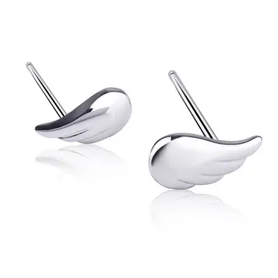 S925 Sterling Silver Stud Earrings Angel Wings