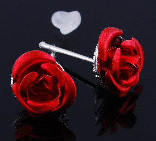 Europe and the United States fashion rose alloy necklace, earrings set of foreign trade, wedding bride fashion jewelry wholesale — foto 3