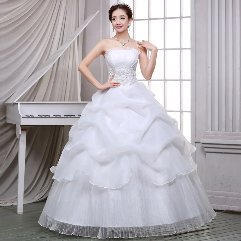 summer new bride wedding dress fashion lace bra Qi simple Korean winter skirt - Xxxxl