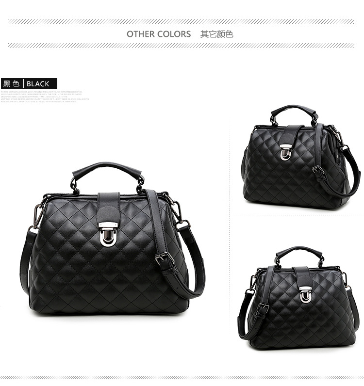 Leather bags 2021 new summer Lingge leather retro Doctor Bag Fashion Shoulder Bag hand