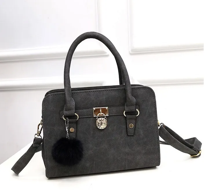 Factory new Korean tide fashion satchel handbags handbags retro matte shell single shoulder bag - Black