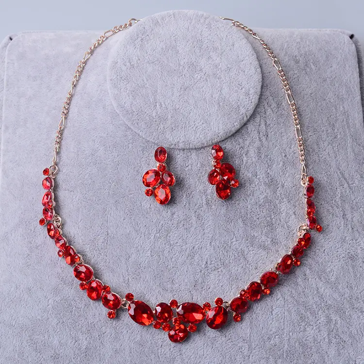 TL138 bridal jewelry alloy plating, Rhinestone Necklace