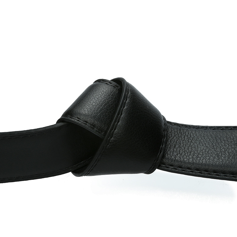 Men's no buckle leather belt leather men's business casual suede leather belt 14 pattern 4.0cm