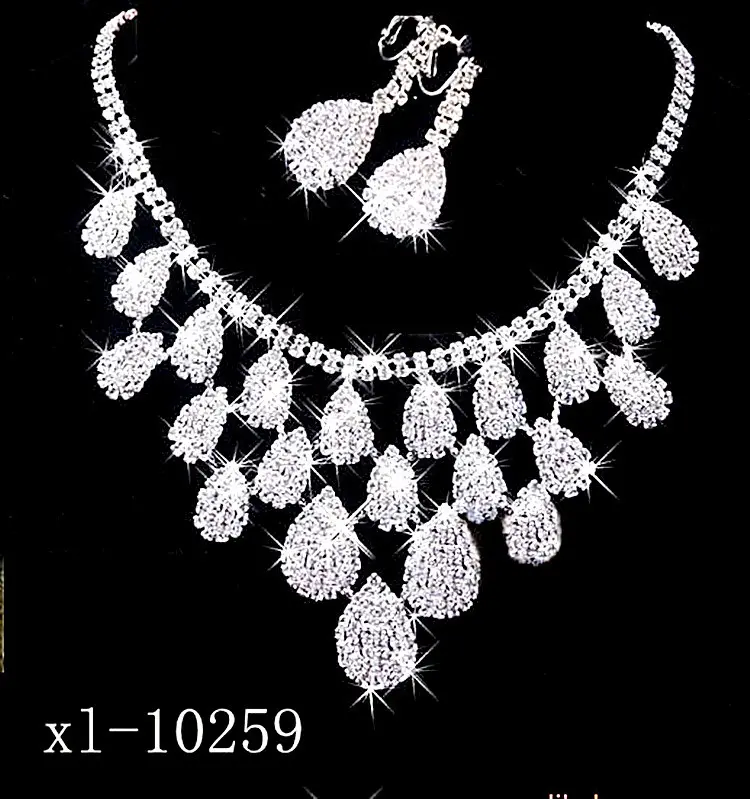 Gorgeous Diamond Necklace Set Wedding Bride Evening