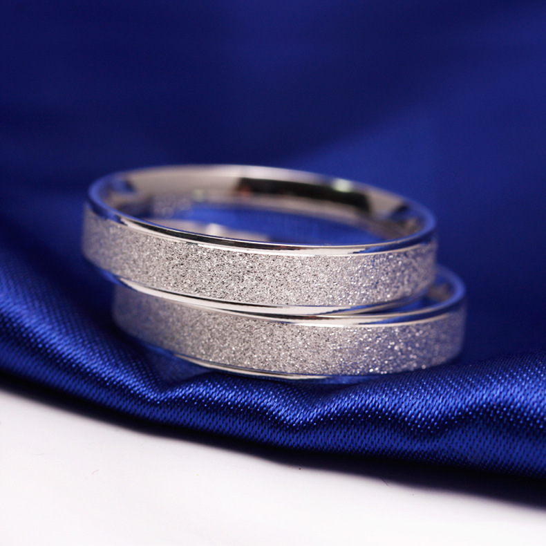 Frosted male and female Korean ring ring jewelry