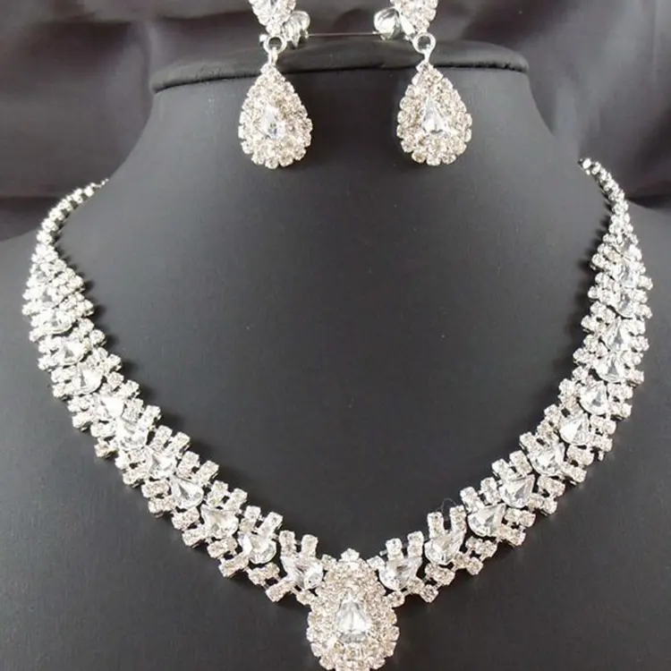 Manufacturers Selling Bride Wedding Accessories Earrings Set Drop Necklace