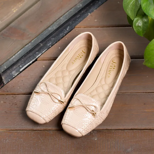 Bowknot Decoration Loafer Shoes Apricot - Shop at LoveMi