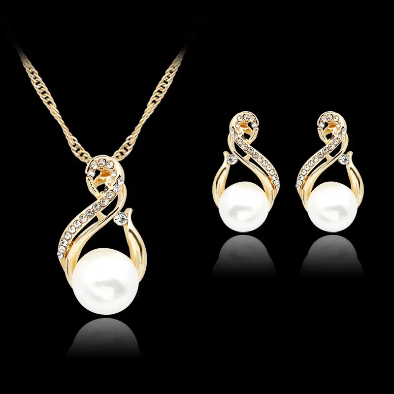 Pearl Necklace And Earrings Set Popular Dinner