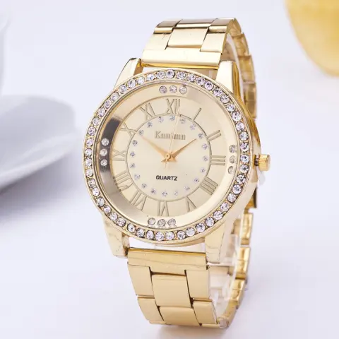 Diamond-studded Mesh Plate Personality Scale High-grade Steel Belt Sports