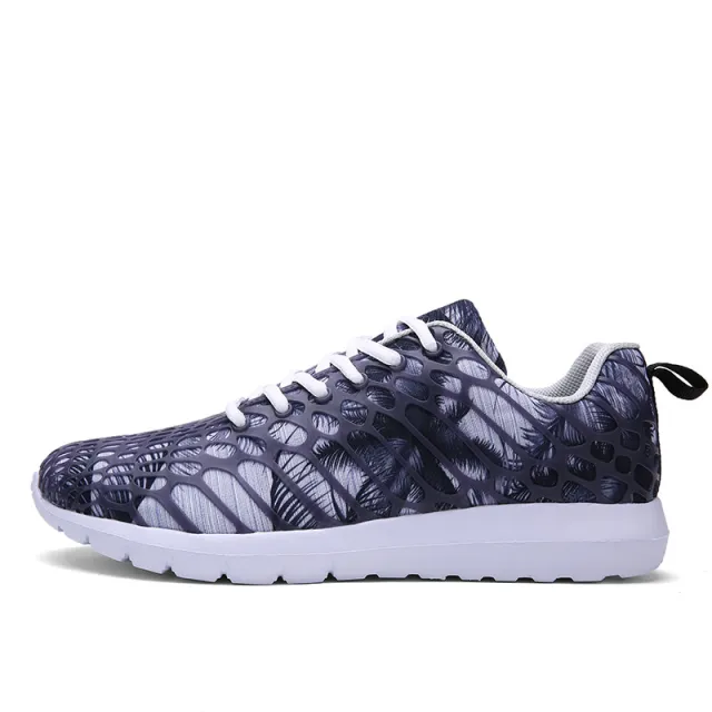 In the autumn of new students air sports shoes shoes tide camouflage cloth Korean men's casual shoes men's shoes Gray - Shop at LoveMi