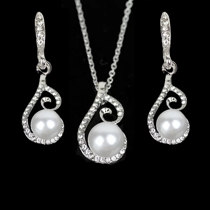 Foreign Bride Rhinestone Diamond Pearl Drop Two
