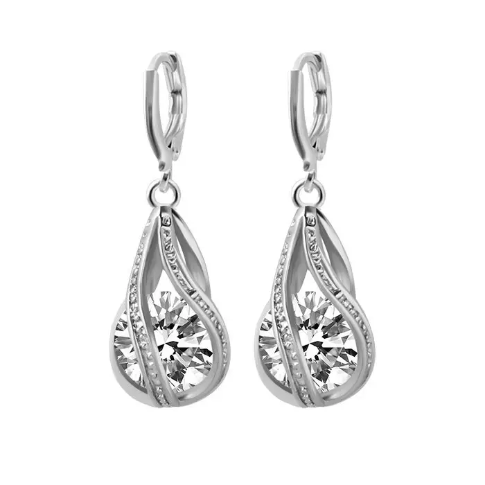 S163 Korean simple zircon jewelry set Silver