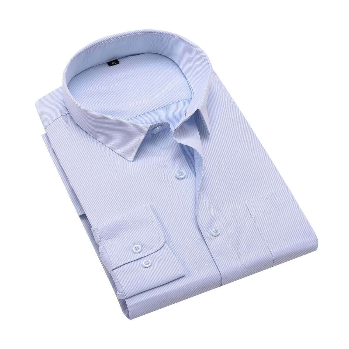 New winter men's shirt white denim dress slim wrinkle free shirt business occupation with male work