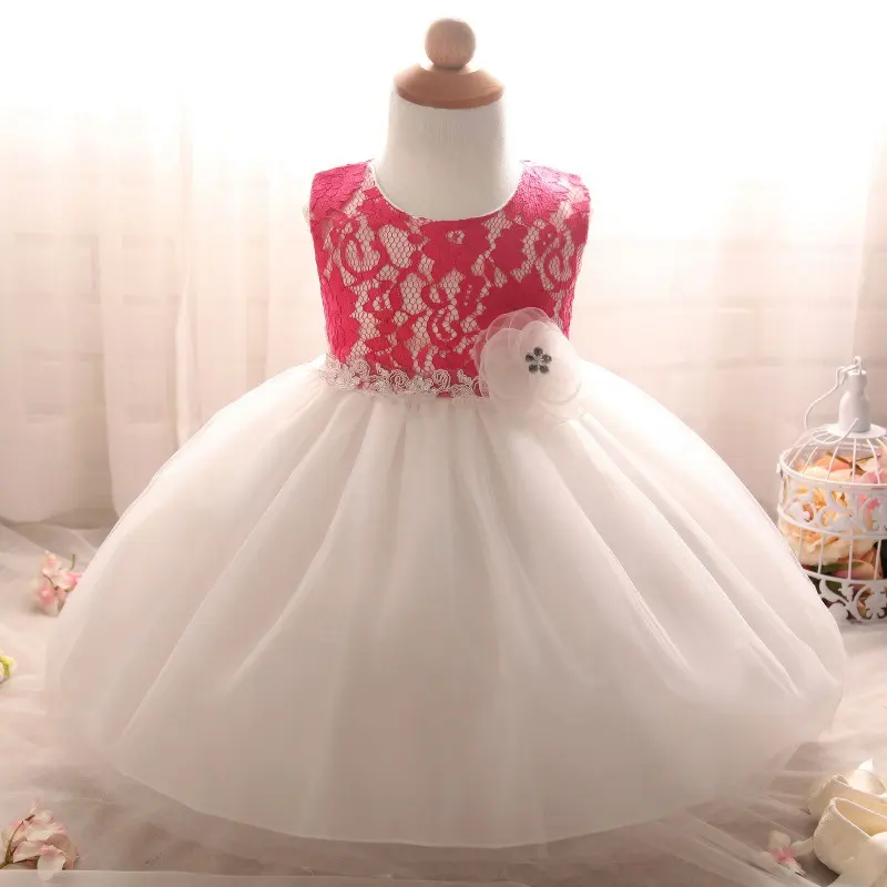 New European Girls Retro Lace Dress Baby Skirts Full