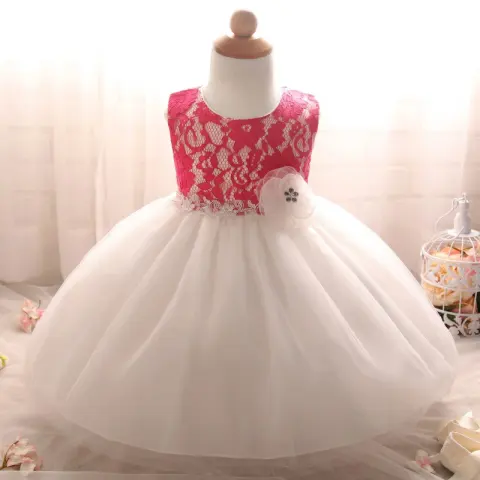 New European Girls Retro Lace Dress Baby Skirts Full