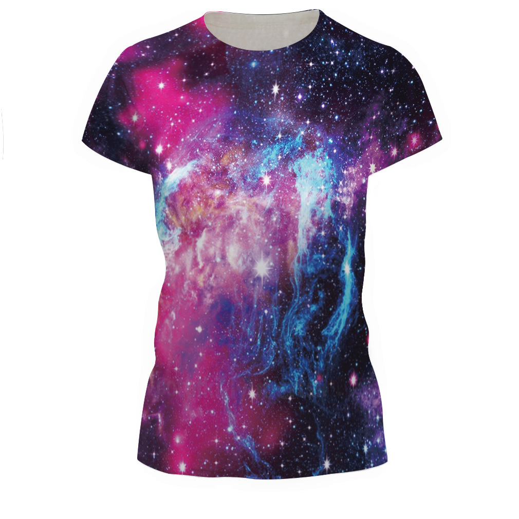 Title 3, Camiseta de manga curta com estampa 3D Starry F...