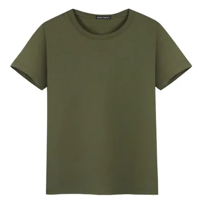 Round neck solid color men's t-shirt