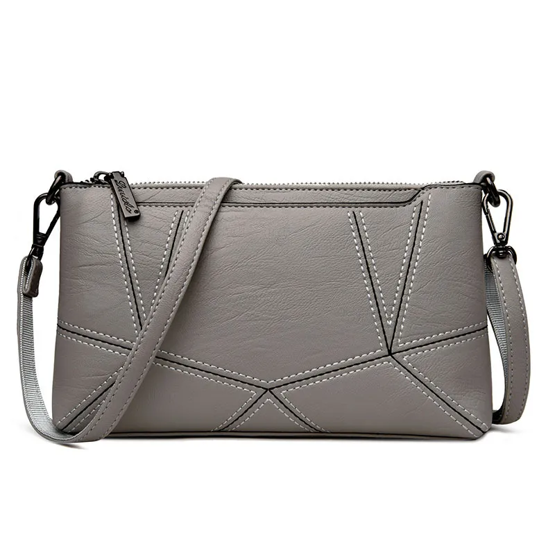 A generation new fashion handbag Crossbody Bag bag leather hand small women's Mobile Phone Wallet - Grey