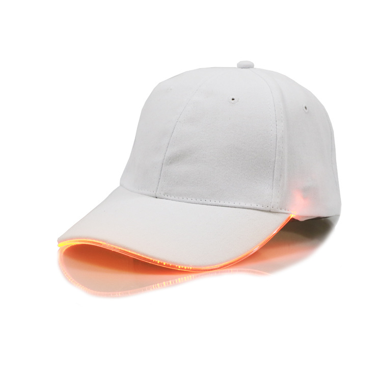 White hat orange light