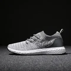 Flying woven shoes - Gray - View 1