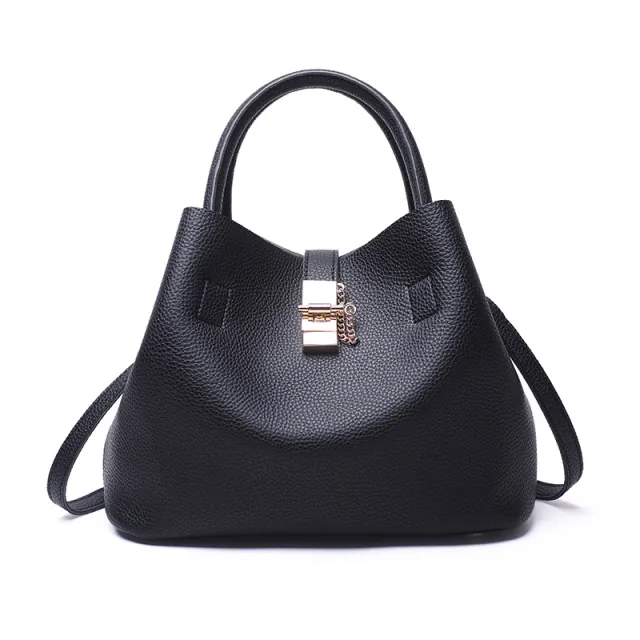 Foreign female bag new fashion bucket bag western style Shoulder Bag Messenger Bag Tote Bag Black - Shop at LoveMi