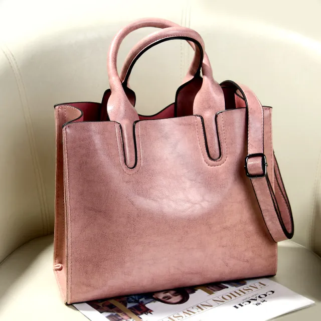 new European style fashion handbag business lady handbag shoulder bag Pink - Shop at LoveMi