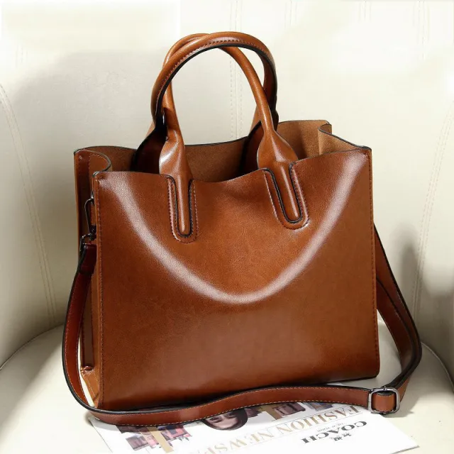 new European style fashion handbag business lady handbag shoulder bag Brown - Shop at LoveMi