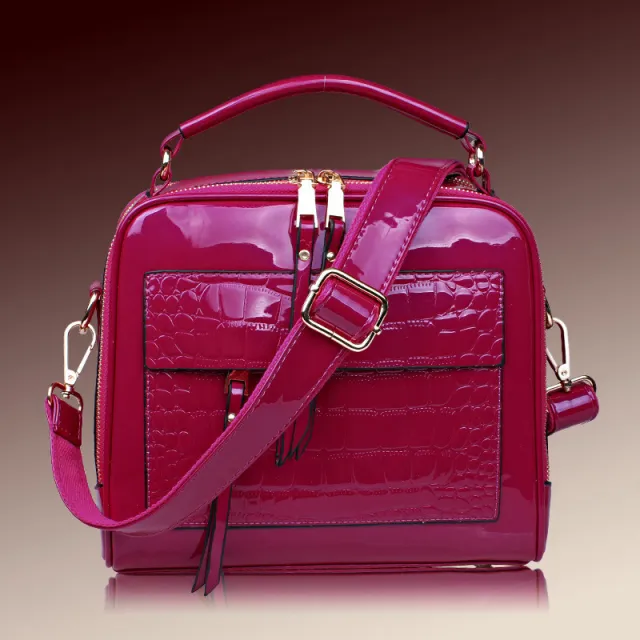 new winter fashion leather handbag leather bag bag handbag tide shell cross Shoulder Bag Messenger Bag Rose - Shop at LoveMi
