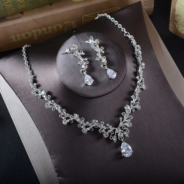 Korean bridal Rhinestone Earrings, necklace, bridal jewelry, Wedding Tiara, accessories, suits - Shop at LoveMi