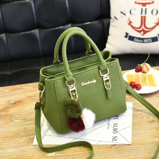 new handbag shoulder bag bag lady s casual temperament all match stylish fashion 1703 Green - Shop at LoveMi